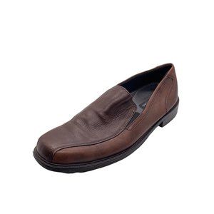 Bostonian Mens 22717 Brown Leather Square Toe Slip On Moccasins Shoes Size 11 M